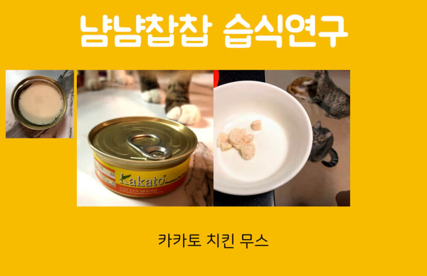 고양이 습식사료 캔 - 카카토 치킨 무스